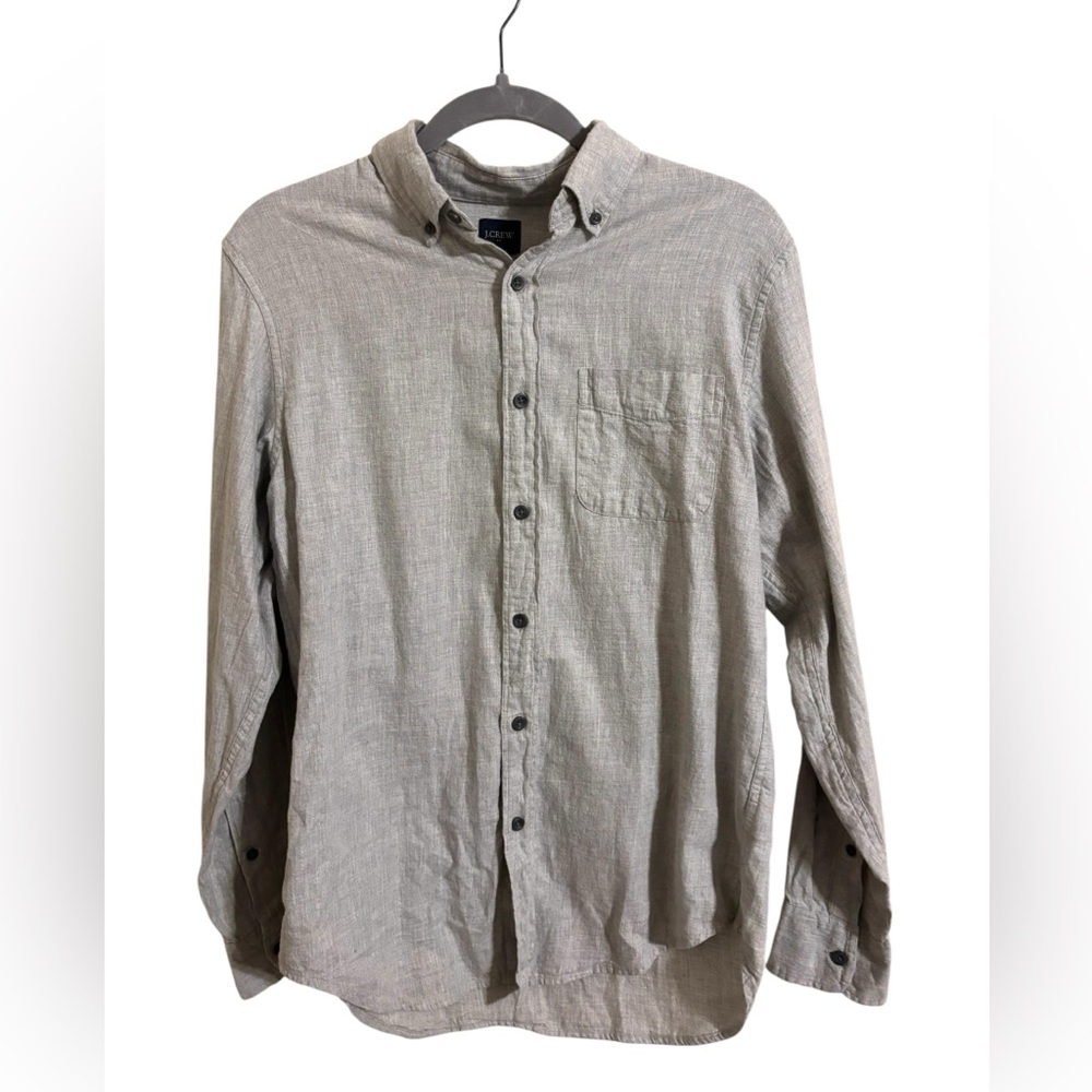 J. Crew‎ Factory Light Gray Men’s Button Up Small